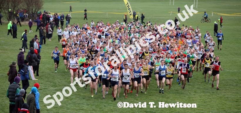 The start of the senior mens North Eastern Cross Country, Champs., Temple Park, South Shields. Photo: David T. Hewitson/Sports for All Pics